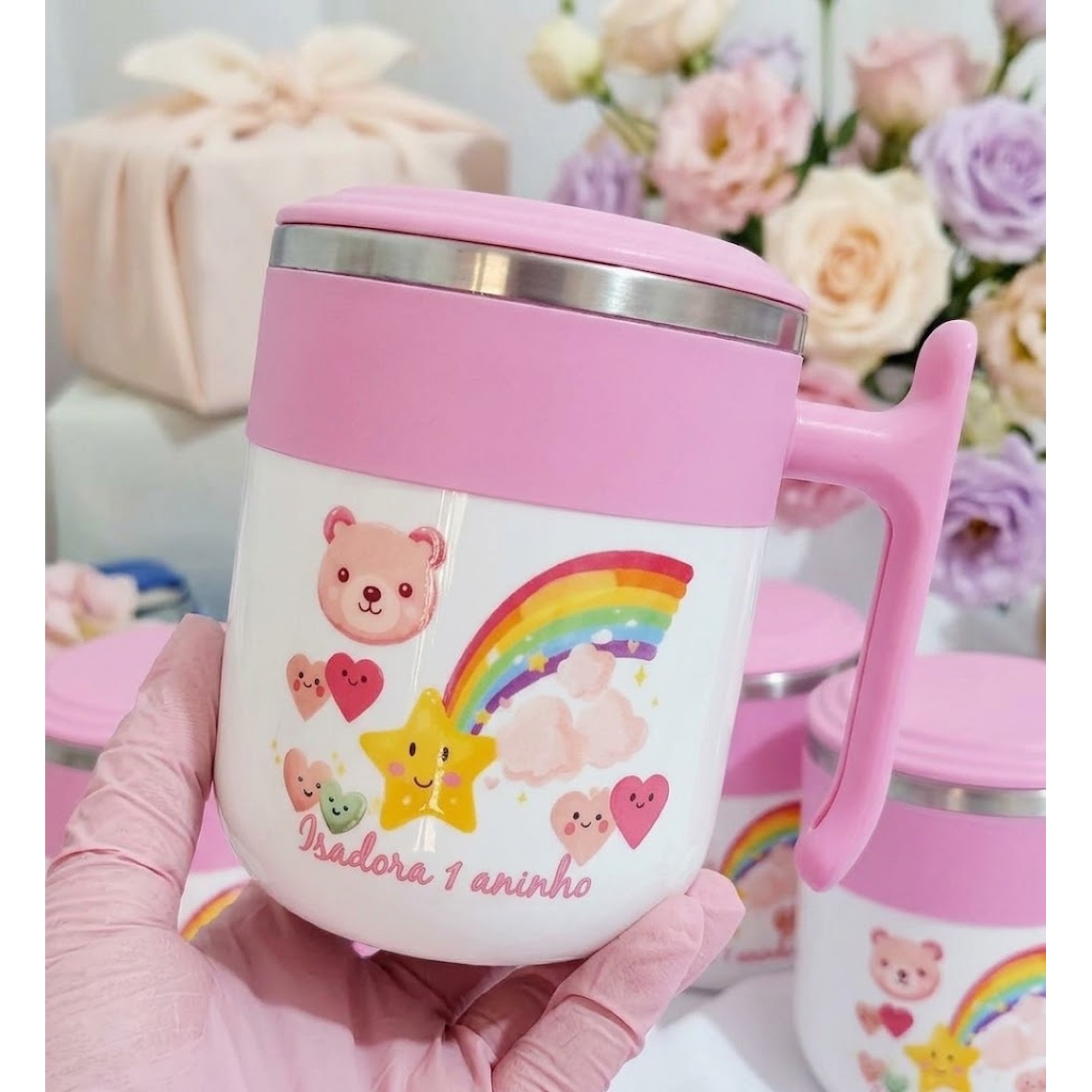 Lembrancinhas de Aniversário Infantil - Canecas Ursinhos